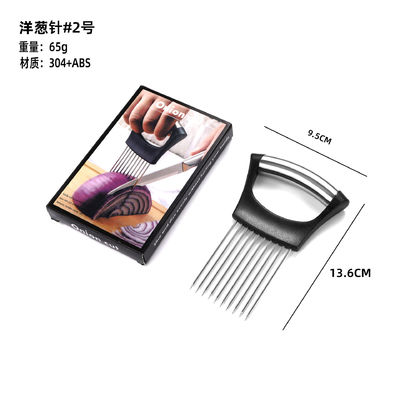 Casa cocina de acero inoxidable duradero cortador de verduras de metal cortador de agujas cortador