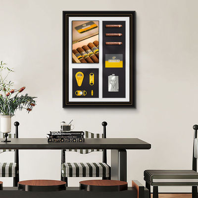 Pintura artística de simulación tridimensional de cigarros para decoraciones de cafeterías