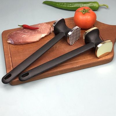 Martillo de carne de doble cara de aleación de zinc moldeado a presión para tender la carne para comprar carne en la televisión