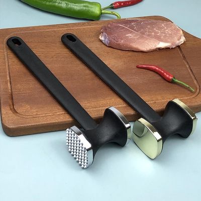 Martillo de carne de doble cara de aleación de zinc moldeado a presión para tender la carne para comprar carne en la televisión
