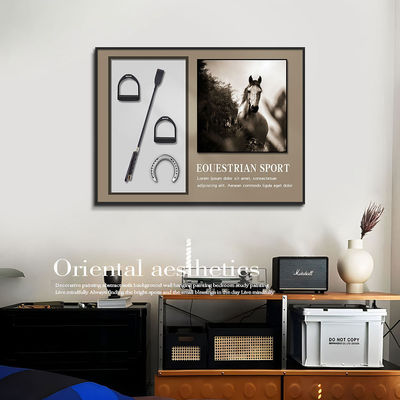 Pintura de decoración de entrada en tres dimensiones Retro estilo europeo murales ecuestres