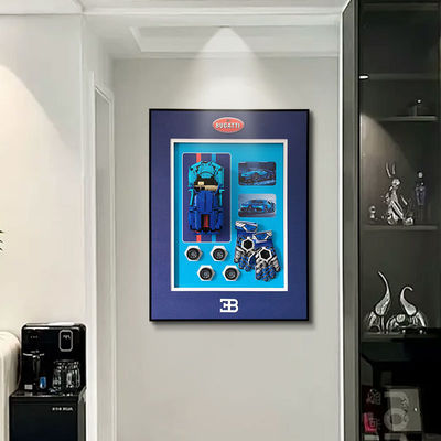 Paquete de una sola pieza Bloque de construcción Deportivo de automóviles de pared marco de visualización estilos personalizables