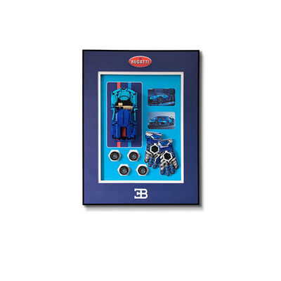 Paquete de una sola pieza Bloque de construcción Deportivo de automóviles de pared marco de visualización estilos personalizables