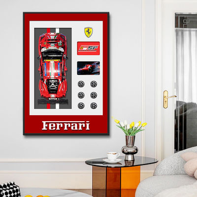 Automóvil deportivo moderno personalizable y marco de pantalla de pared de casa hermosa para la decoración de hoteles de oficina en el hogar