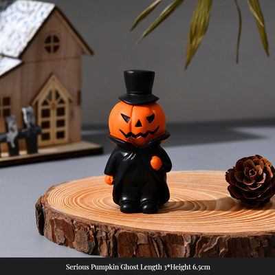 Tamaño personalizado Decoraciones colgantes de Halloween Cara de calabaza soplada de vidrio para noche en interiores