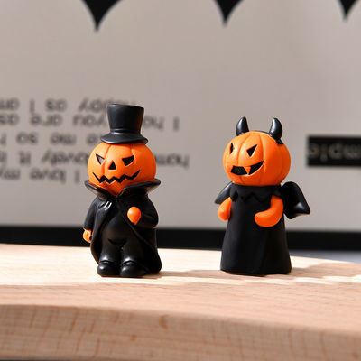 Decoración de jardín al aire libre Halloween Artesanías de resina de calabaza con cabeza de calabaza divertida
