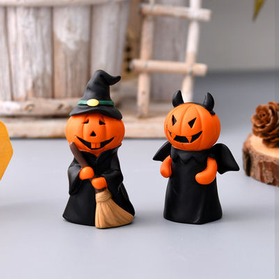Decoración de jardín al aire libre Halloween Artesanías de resina de calabaza con cabeza de calabaza divertida