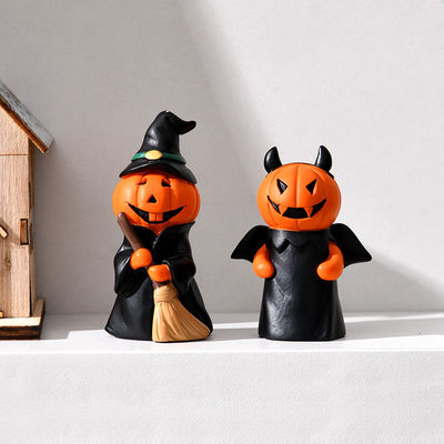 Decoración de jardín al aire libre Halloween Artesanías de resina de calabaza con cabeza de calabaza divertida