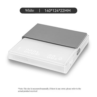 Escala de café rectangular de 3 kg de capacidad con temporizador y medición de peso