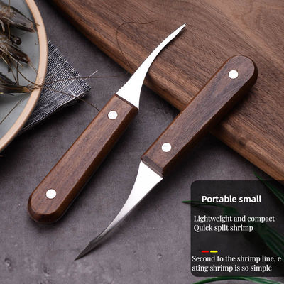 Limpieza rápida de camarones con trituradoras de verduras y cuchillo de estómago de pescado de acero inoxidable