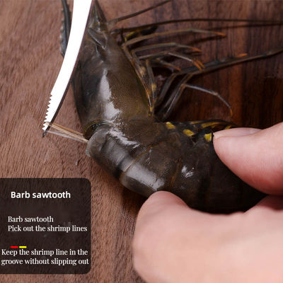 Cuchillo de exfoliación de camarón de acero inoxidable de uso pesado para cortar y pelar fácilmente el vientre del pescado