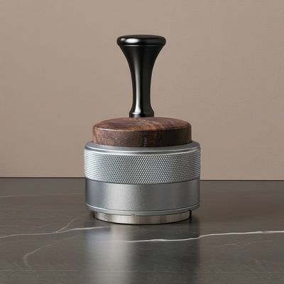 Dispensador de café de acero inoxidable ecológico de altura ajustable con decoración de nuez