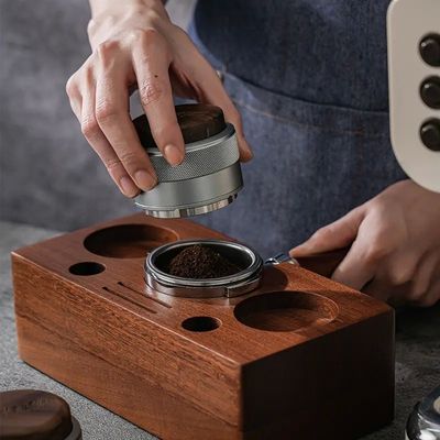 Dispensador de café de acero inoxidable ecológico de altura ajustable con decoración de nuez