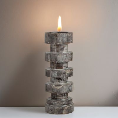 Logotipo personalizado Contenedor de candeleros de piedra de mármol para bodas o decoraciones navideñas en casa