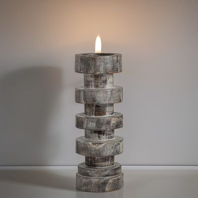 Logotipo personalizado Organic Columna de mármol hecha a mano porta velas para la decoración de la fiesta en casa
