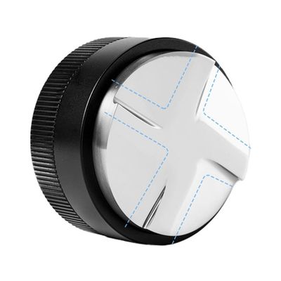 58mm de acero inoxidable para hacer grano de café Martillo de polvo de cuatro hojas ecológico para baristas