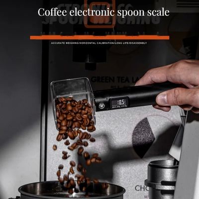 Escala de cuchara de cocina recargable con pantalla LCD redonda para nutrición inteligente y alimentos horneados