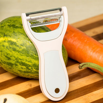 Cortador de verduras a mano Mini peladora de frutas de acero inoxidable con Zester y agarre antideslizante