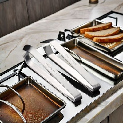 Clampada de bambú de acero inoxidable Pinzas de epilador de huesos de pescado para cocinar en la cocina