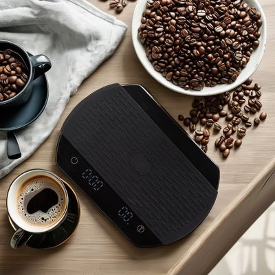Diseño de ODM Pad de silicona digital de café de pesaje de gotas de escala con temporizador de elaboración sostenible