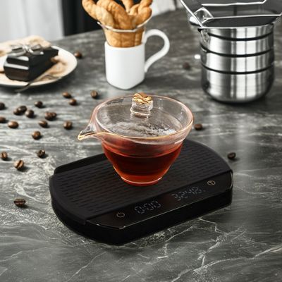 Diseño de ODM Pad de silicona digital de café de pesaje de gotas de escala con temporizador de elaboración sostenible