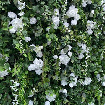 Día de la Madre y Auto de la Boda Decoración de Pared Floral de Tejido 3D con Plantas Verdes Realistas