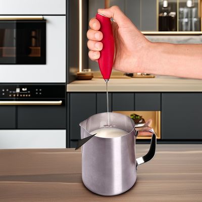 2023 Espumador eléctrico de café de acero inoxidable con batería para espumar leche