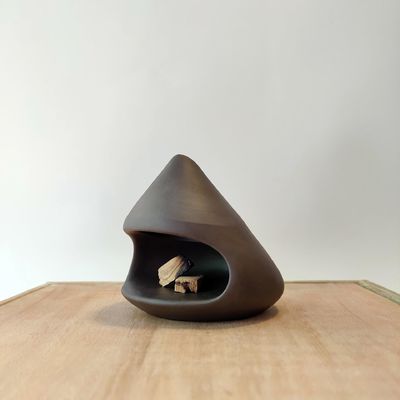Impresión en relieve Quemador de incienso Decoración del hogar de caja de palo hueca tallada a mano