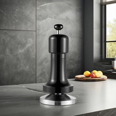 Logotipo personalizado Mano de aluminio negro Barista Espresso Tamper para el café de base de 58 mm