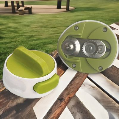 Abridor de botellas de acero inoxidable de uso manual, de corte lateral, de multifunción, de cocina, herramienta de apertura de botellas de hierro, caja de embalaje con logotipo personalizable