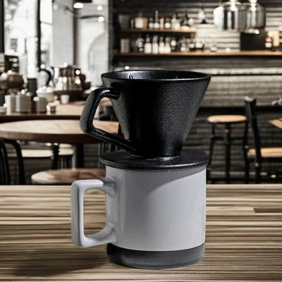 Máquina de café de diseño clásico de cerámica con taza de porcelana y Set de goteo personalizado