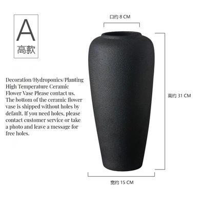 Vaso de cerámica de forma irregular para arreglos florales de estilo chino y jardín de mesa