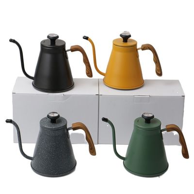 Diseño moderno Cuello de ganso de acero inoxidable Cacerola de café para acampar y elaborar cerveza