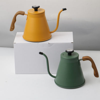 Set de elaboración de café con caldera de cuello de gallina de acero inoxidable en diseño moderno