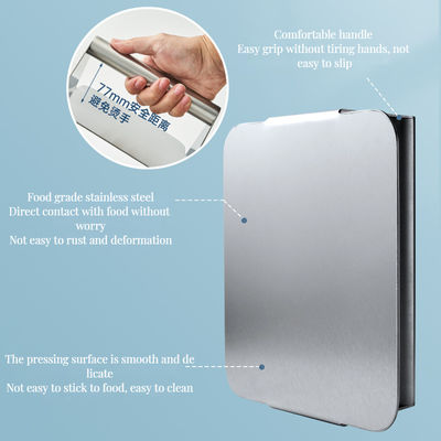 Grillante de tela para cocinar al aire libre delantal de acero inoxidable no adhesivo Square Burger Smasher