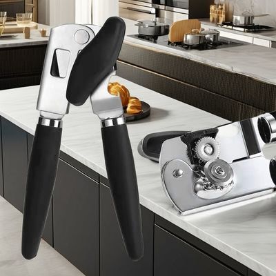 Abridor de botellas de cerveza de lata de acero inoxidable manual con borde suave seguro y diseño de metal plano