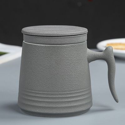 Diseño porcelánico blanco clásico 900cc Cerámica tetera y tazas de café Conjunto de volumen 250ml