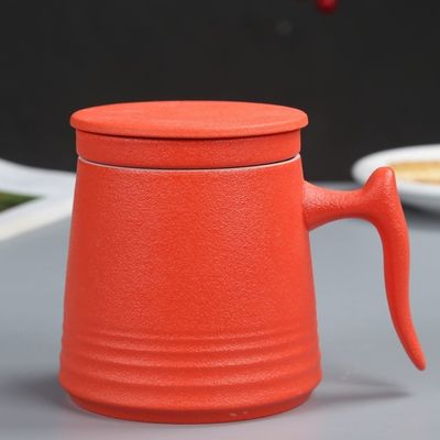 Diseño porcelánico blanco clásico 900cc Cerámica tetera y tazas de café Conjunto de volumen 250ml