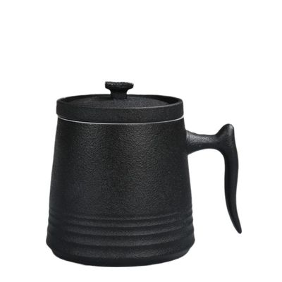900cc Cerámica Teapot Set en diseño blanco clásico con tazas y platillos de cortesía