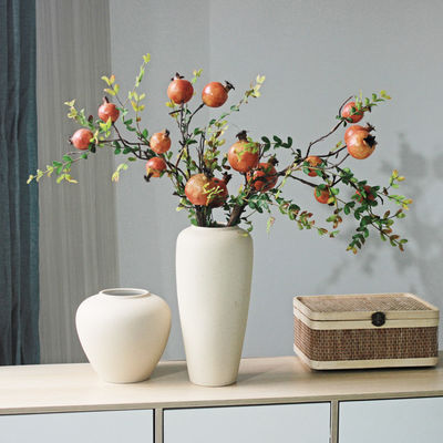 Vaso de cerámica de estilo nórdico para decoración del hogar Glase opaco Ornamentación de flores lindas