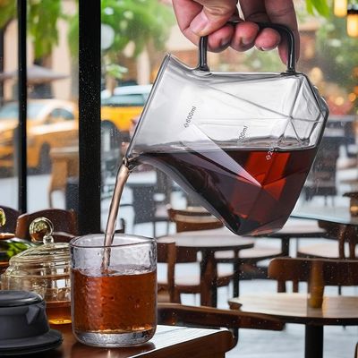Verter sobre la cafetera con borosilicato de vidrio resistente al calor y filtro de metal goteador