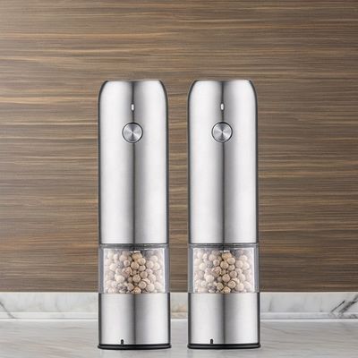 Molinos de sal y pimienta con núcleo cerámico de burro de acero inoxidable Mini grinder eléctrico
