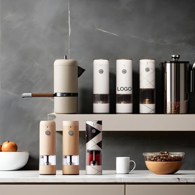 Molinos de sal y pimienta con núcleo cerámico de burro de acero inoxidable Mini grinder eléctrico