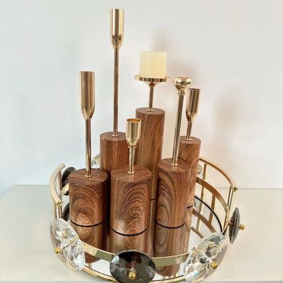 Porta velas de cerámica blanca nórdica moderna para el hogar y la decoración de bodas estilo Morden