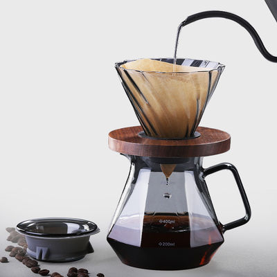 Copo de goteo de vidrio de alto borosilicato para verter sobre el café 400 ml de capacidad Resistente al calor