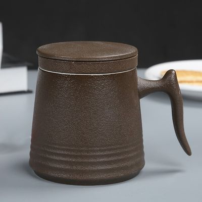 Conjunto de tetera cerámica de 900cc con tazas de café y platillos Diseño de porcelana blanca simple