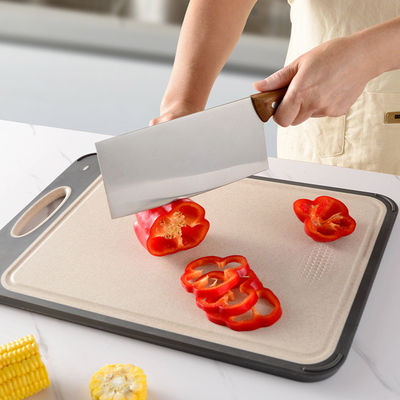 Tabla de corte de bambú ecológico de acero inoxidable 304 para cocina Cuadro de plástico resistente al deslizamiento y al moho
