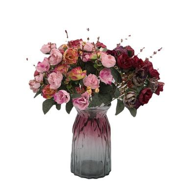 30cm Diamante Rosas de otoño Bouquet de rosas para la casa de la boda Decoración y adornos de Navidad