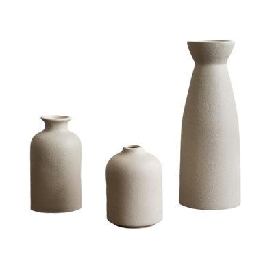Vaso de mesa de cerámica a medida con rayas Antiguo Art Deco Diseño de flores nórdicas para la decoración del hogar