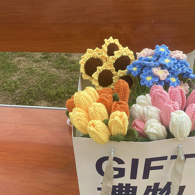 Bolso de seda de girasol Daisy hecha a mano decoración de mesa moderna preciados regalos de graduación